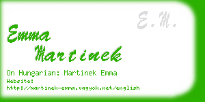 emma martinek business card